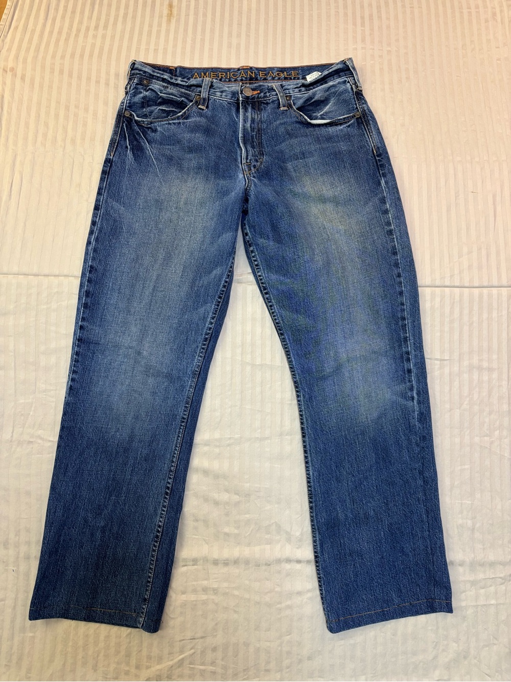 Vintage American Eagle Men's Bootcut Jeans Medium Wash Blue Denim Size 34x31